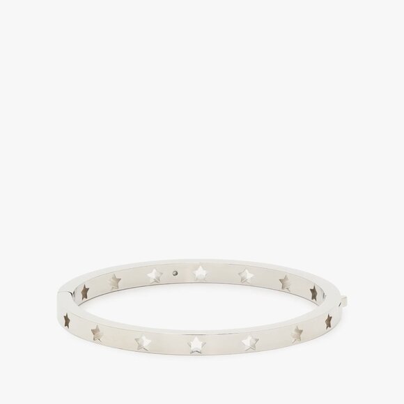 Kate Spade Cut To The Chase Star Bangle Logo Cuff Bracelet - Picture 6 of 13
